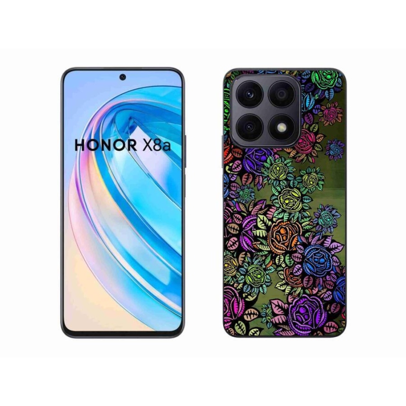 Zselés borítás mmCase a Honor X8a számára - virágok 6