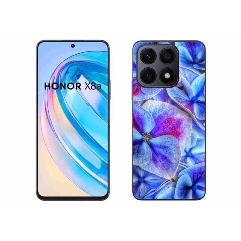 Zselés tok mmCase a Honor X8a készülékhez - kék virágok 1
