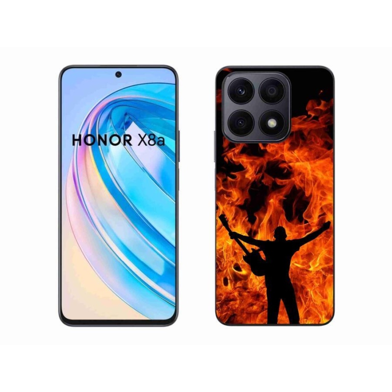 Zselés borítás mmCase a Honor X8a számára - zenész és tűz