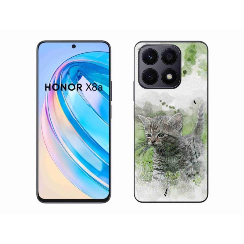 Gél borítás mmCase a Honor X8a számára - aranyos cica 1