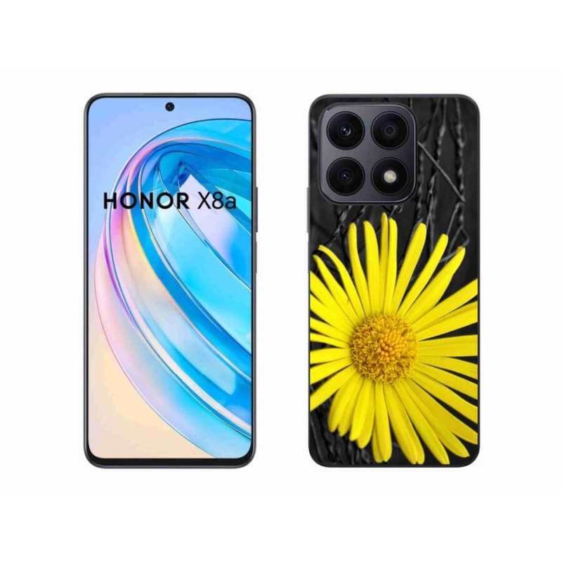 Zselés tok mmCase Honor X8a - sárga virág