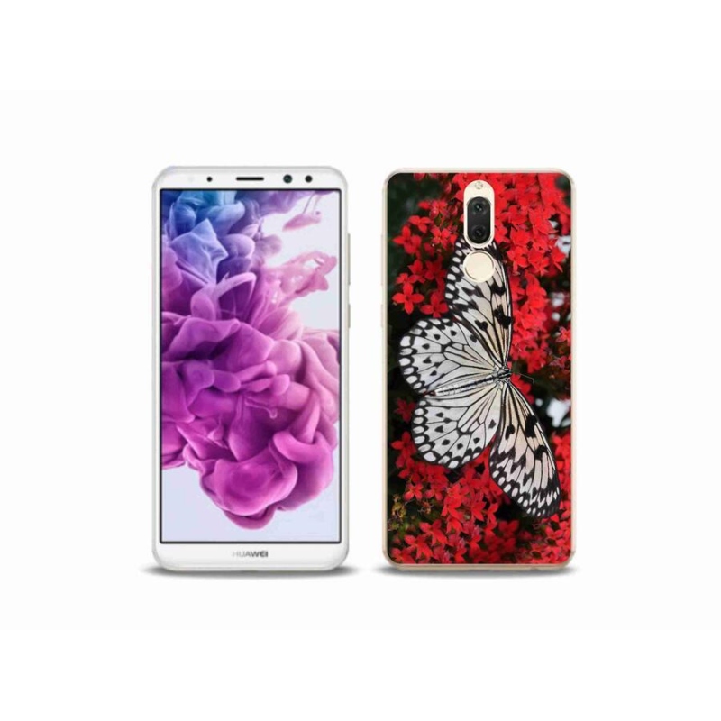 Zselés borítás mmCase a Huawei Mate 10 Lite készülékhez - fekete-fehér pillangó 1