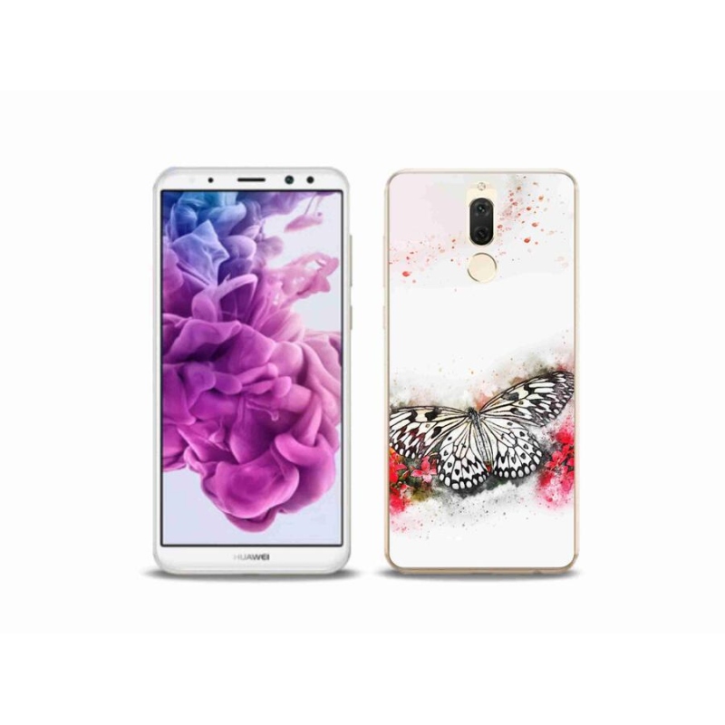 Zselés borítás mmCase a Huawei Mate 10 Lite készülékhez - fekete-fehér pillangó