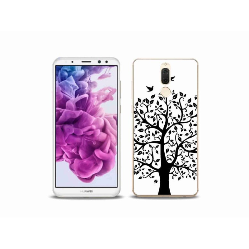 Gél borítás mmCase a Huawei Mate 10 Lite készülékhez - fekete és fehér fa