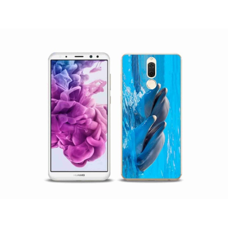 Gél borítás mmCase a mobil Huawei Mate 10 Lite készülékhez - delfinek