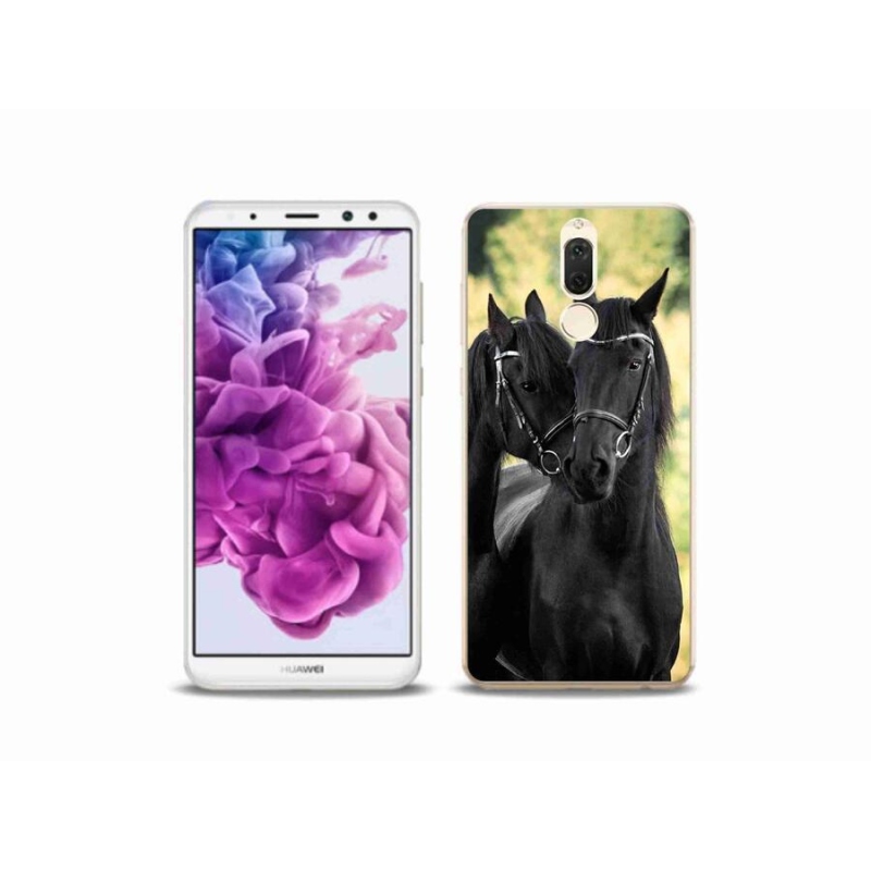 Zselés borítás mmCase a Huawei Mate 10 Lite készülékhez - két fekete ló