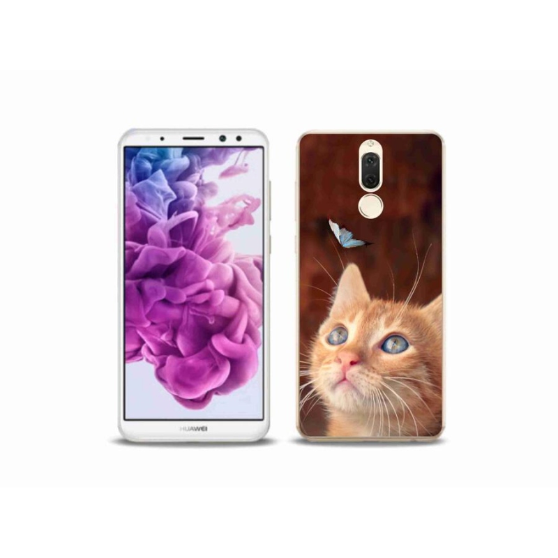 Gél borító mmCase a mobil Huawei Mate 10 Lite készülékhez - pillangó és cica