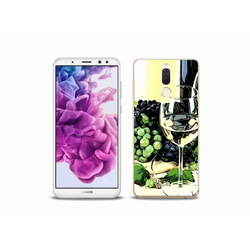 Gél borítás mmCase a Huawei Mate 10 Lite számára - pohár bor