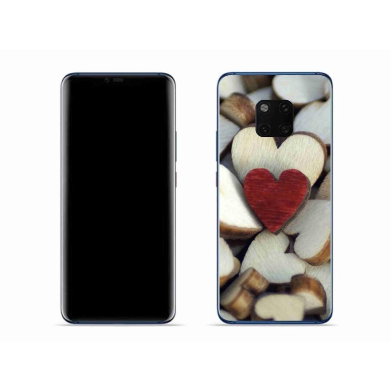 Gél borítás mmCase a Huawei Mate 20 Pro készülékhez - gravírozott piros szív