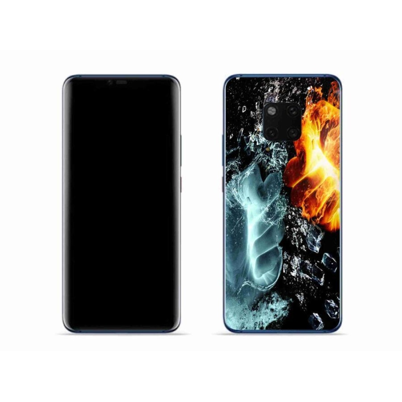Zselés borítás mmCase a Huawei Mate 20 Pro-hoz - víz és tűz