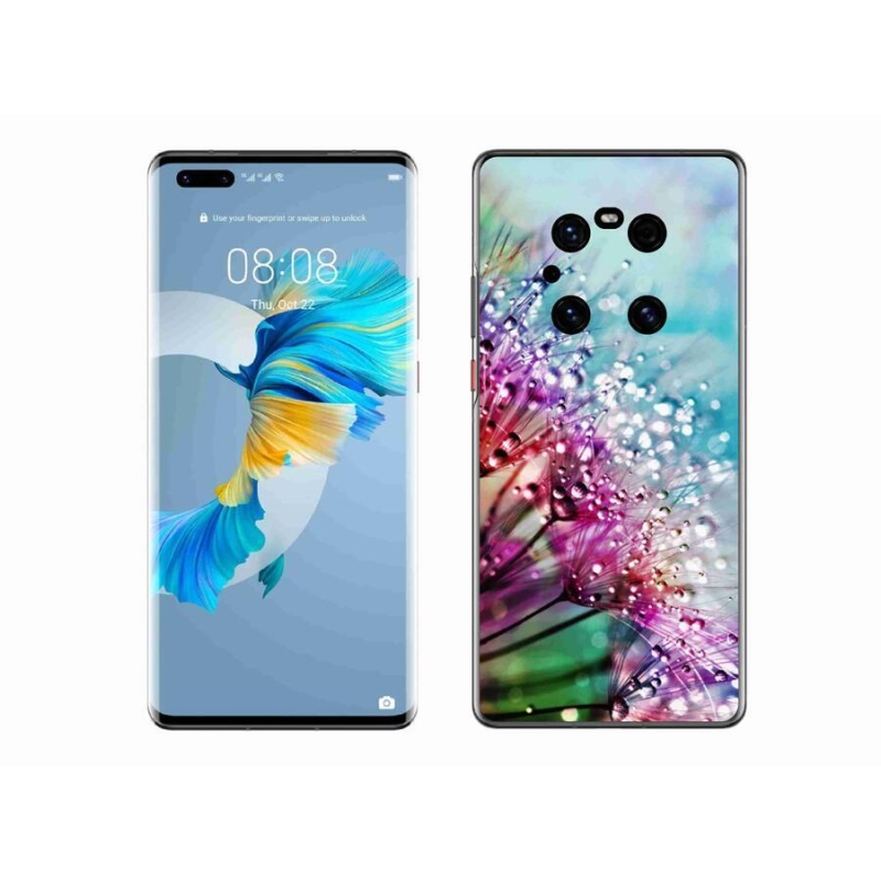 Gél borító mmCase a mobil Huawei Mate 40 Pro - színes virágokhoz