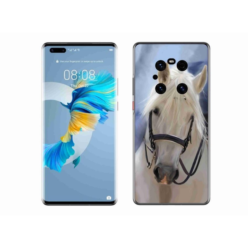 Gél borítás mmCase a Huawei Mate 40 Pro készülékhez - fehér ló