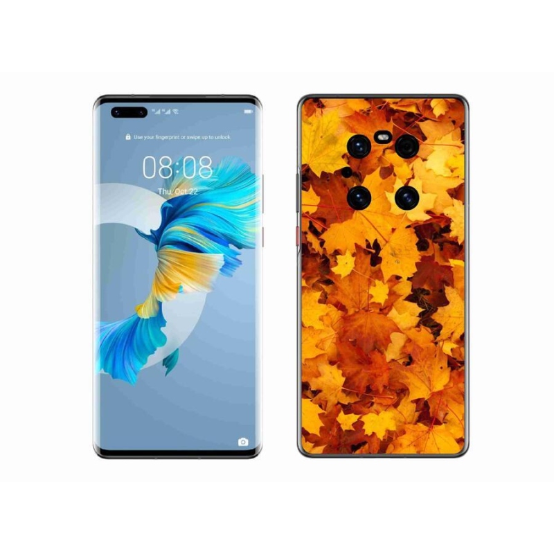 Gél borítás mmCase a Huawei Mate 40 Pro készülékhez - juharlevelek