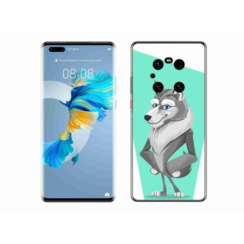 Gél borítás mmCase a mobil Huawei Mate 40 Pro készülékhez - rajzfilm farkas