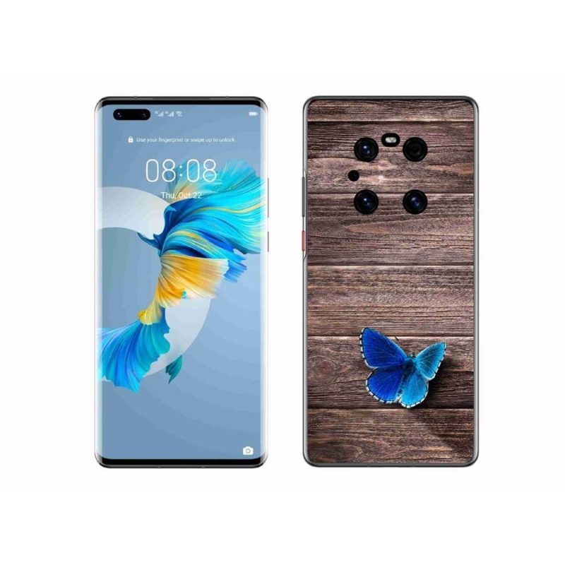 Zselés borítás mmCase a Huawei Mate 40 Pro készülékhez - kék pillangó 1
