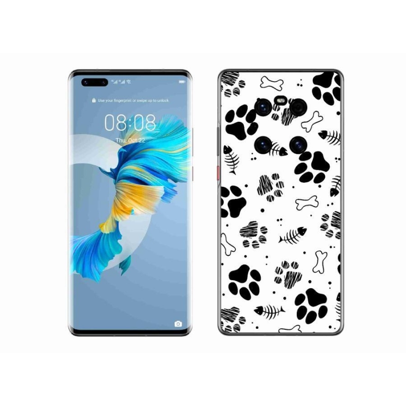 Gél borítás mmCase mobil Huawei Mate 40 Pro - kutyamancsok 1