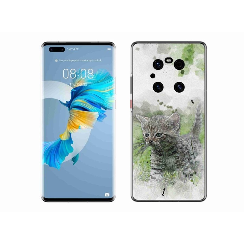Gél borítás mmCase mobil Huawei Mate 40 Pro - aranyos cica 1