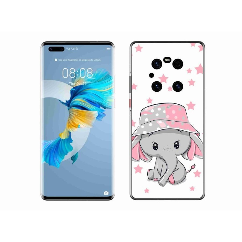 Gél borítás mmCase a Huawei Mate 40 Pro készülékhez - rózsaszín elefánt