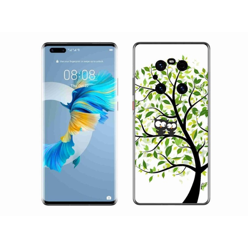 Gél borítás mmCase a Huawei Mate 40 Pro számára - baglyok a fán