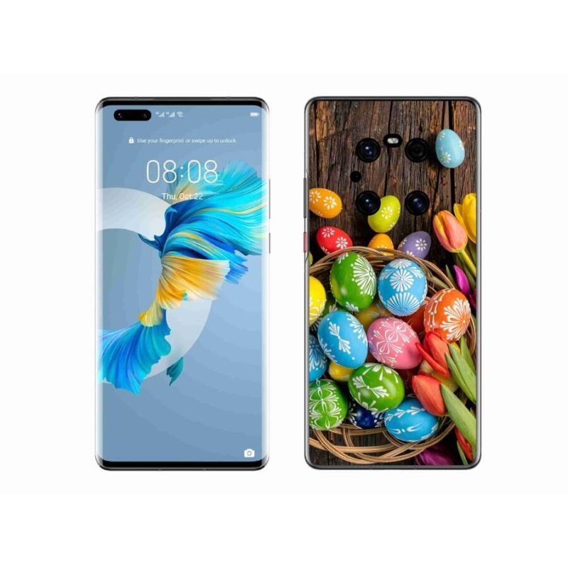 Gél borítás mmCase a Huawei Mate 40 Pro számára - Húsvéti tojások