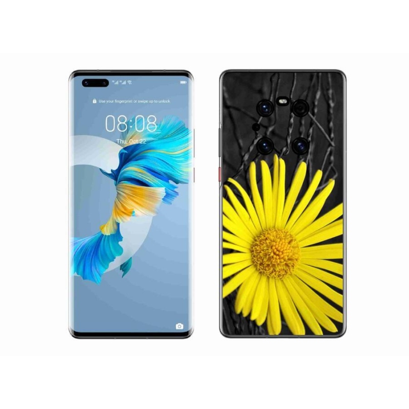 Gél borítás mmCase a Huawei Mate 40 Pro készülékhez - sárga virág