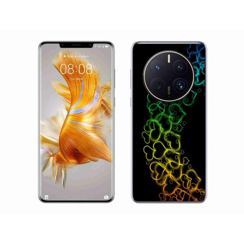 Gél borító mmCase a mobil Huawei Mate 50 Pro készülékhez - színes szívek