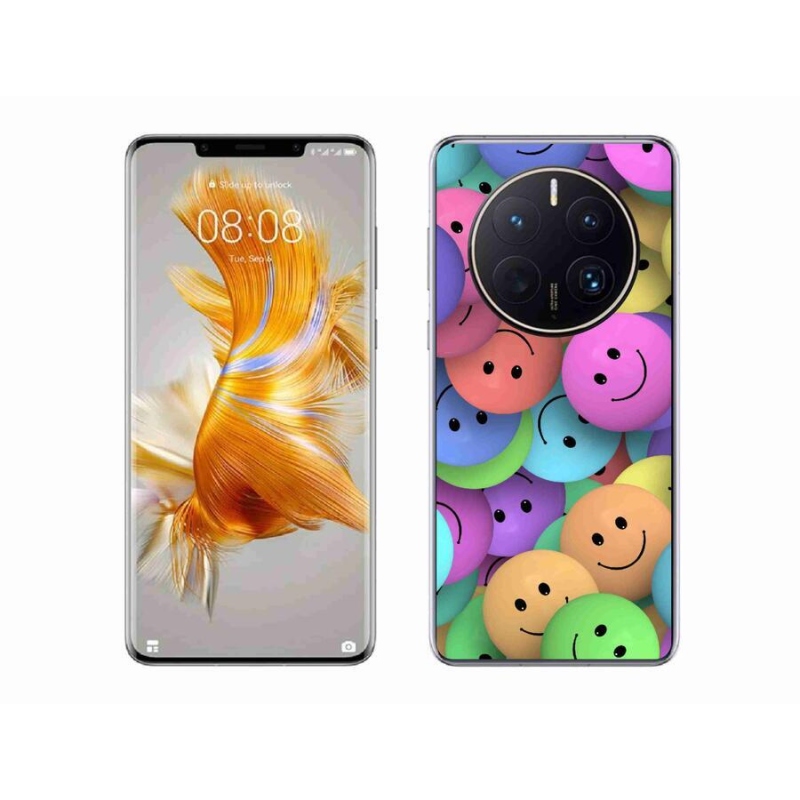 Gél borítás mmCase mobil Huawei Mate 50 Pro - színes smileyk