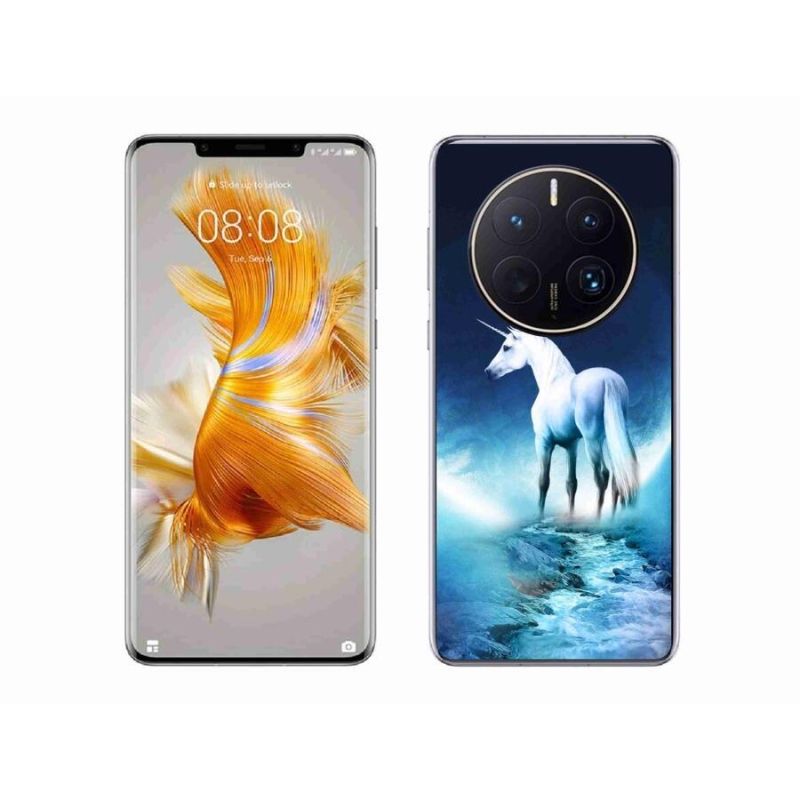Zselés borítás mmCase a Huawei Mate 50 Pro készülékhez - fehér egyszarvú