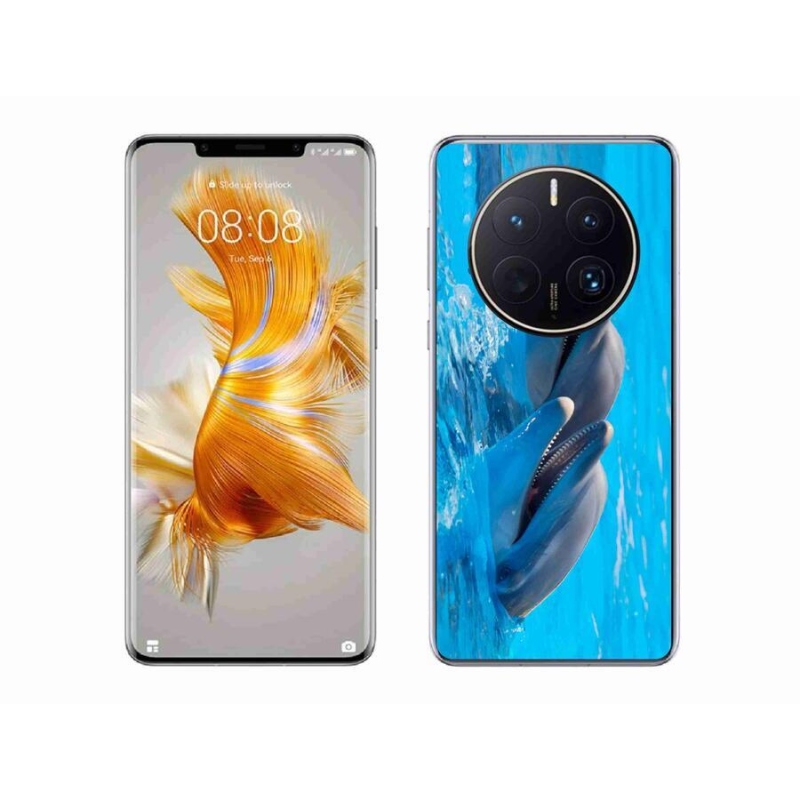 Gél borítás mmCase a mobil Huawei Mate 50 Pro - delfinek számára
