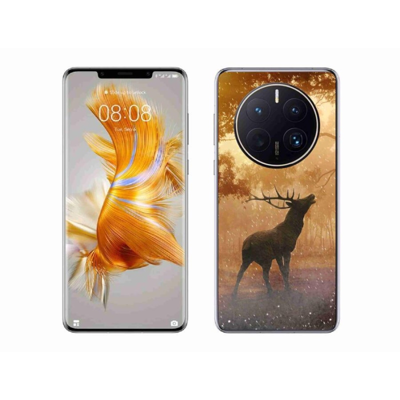 Zselés borítás mmCase a Huawei Mate 50 Pro számára - szarvas a vadászaton