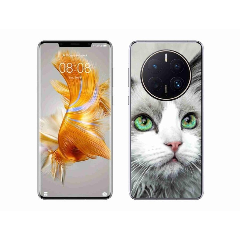 Zselés borítás mmCase a Huawei Mate 50 Pro számára - macskaszem