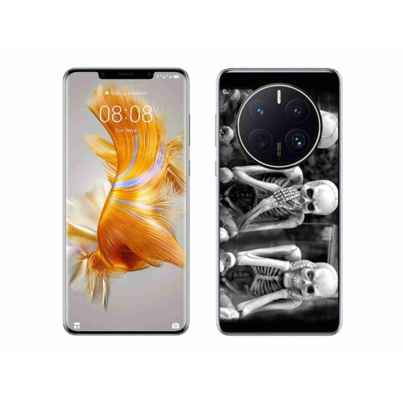 Zselés borítás mmCase a Huawei Mate 50 Pro számára - csontvázak