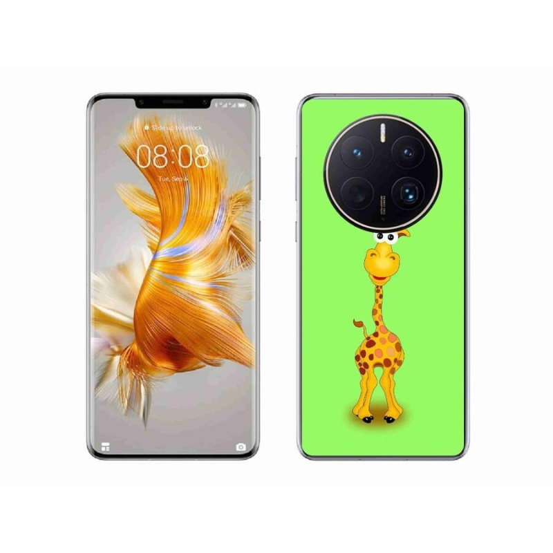 Gél borító mmCase a mobil Huawei Mate 50 Pro készülékhez - rajzfilm zsiráf