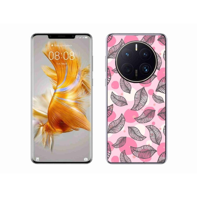 Gél borító mmCase a mobil Huawei Mate 50 Pro készülékhez - rajzfilmes hulló levelek