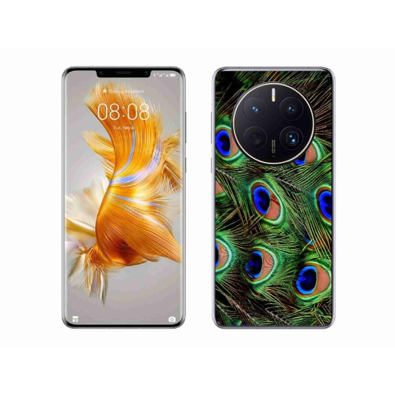 Zselés borítás mmCase a Huawei Mate 50 Pro készülékhez - pávatoll