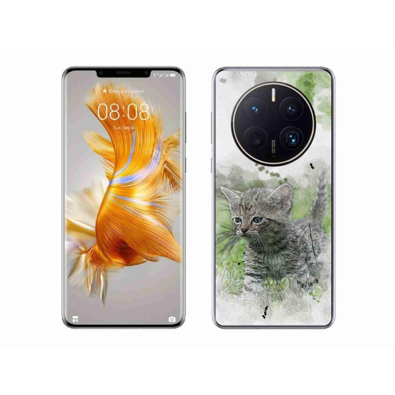 Gél borítás mmCase mobil Huawei Mate 50 Pro - aranyos cica 1