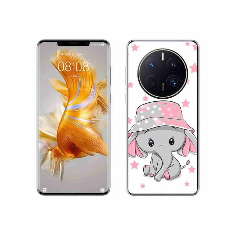 Zselés borítás mmCase a Huawei Mate 50 Pro készülékhez - rózsaszín elefánt