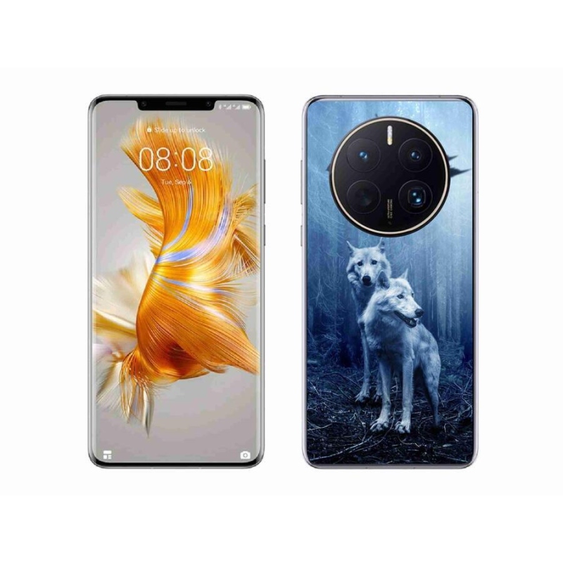 Gél borítás mmCase mobil Huawei Mate 50 Pro - farkasok az erdőben