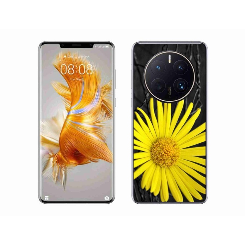 Gél védőhuzat mmCase a Huawei Mate 50 Pro készülékhez - sárga virág