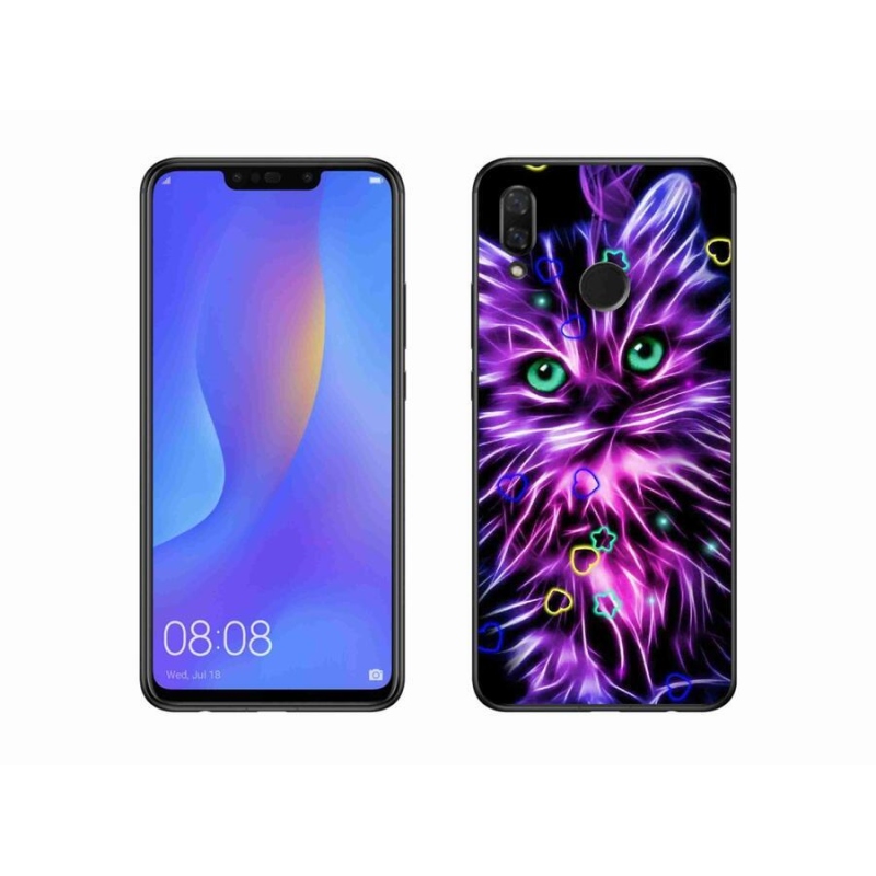 Gél borító mmCase a mobil Huawei Nova 3 - absztrakt macska számára