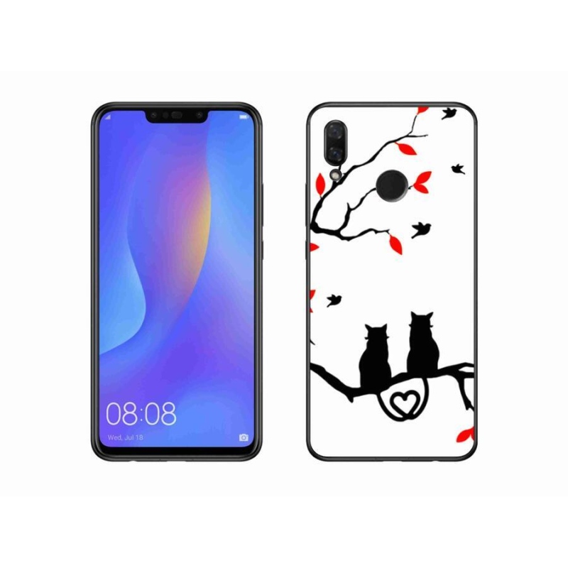Gél borító mmCase a Huawei Nova 3 számára - macska szeretet