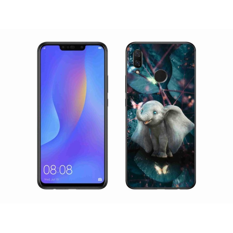 Gél borító mmCase a mobil Huawei Nova 3 - aranyos elefánthoz