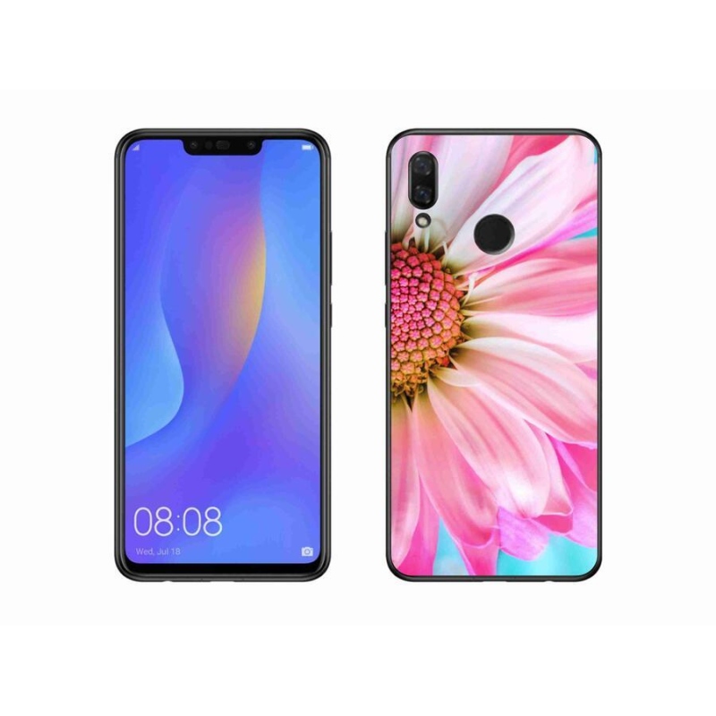 Gél borítás mmCase mobil Huawei Nova 3 - rózsaszín virág