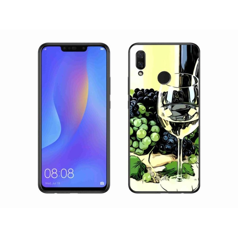 Gél borító mmCase mobil Huawei Nova 3 - pohár bor