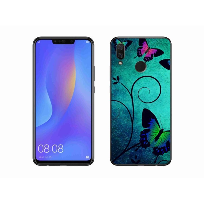 Gél borítás mmCase mobil Huawei Nova 3i - színes pillangók