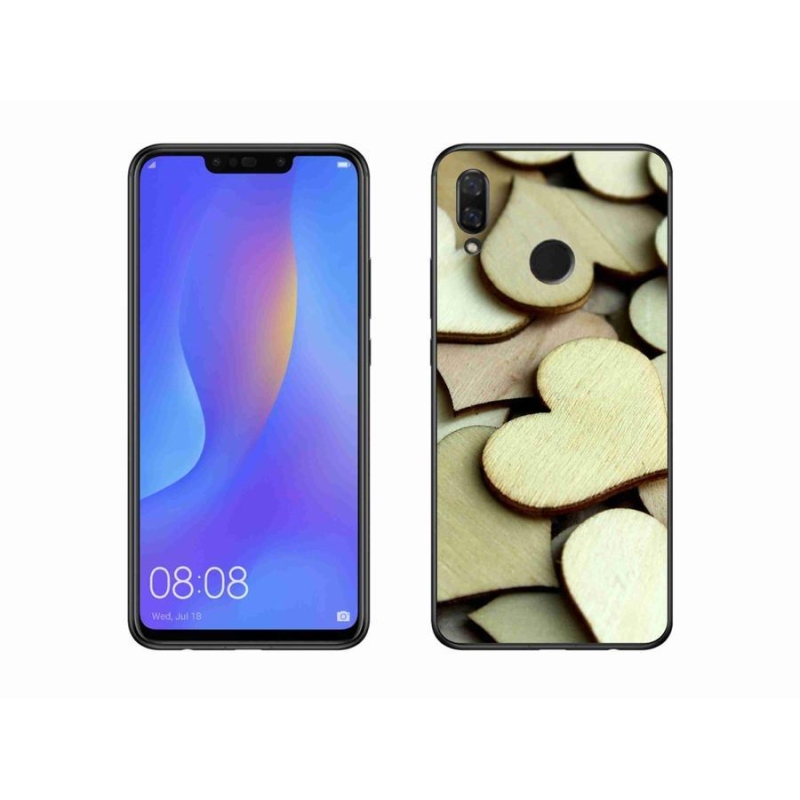 Gél borító mmCase a Huawei Nova 3i készülékhez - fából készült szívek