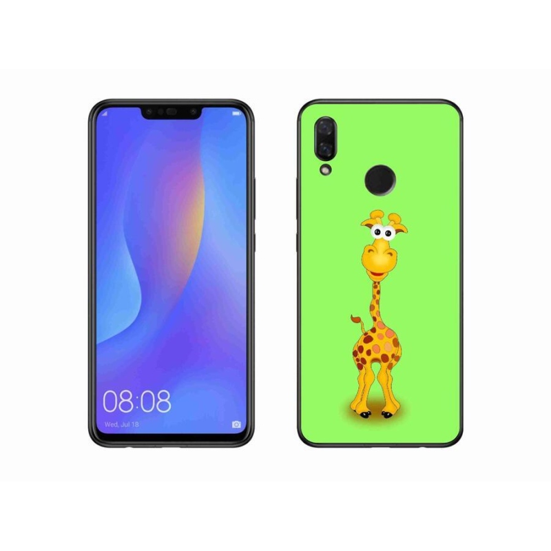 Gél borító mmCase a mobil Huawei Nova 3i - rajzfilm zsiráfhoz