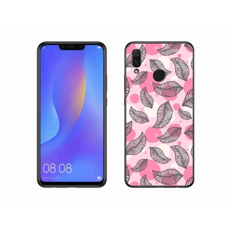 Gél borító mmCase a mobil Huawei Nova 3i - rajzfilm hulló levelek