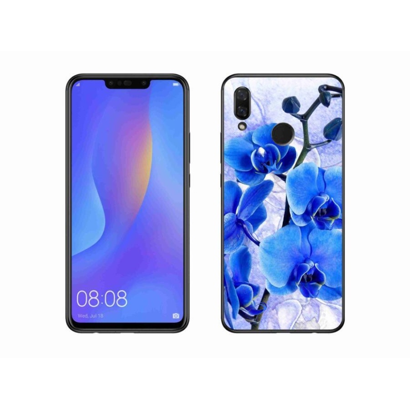 Gél borító mmCase mobiltelefonhoz Huawei Nova 3i - kék virágok