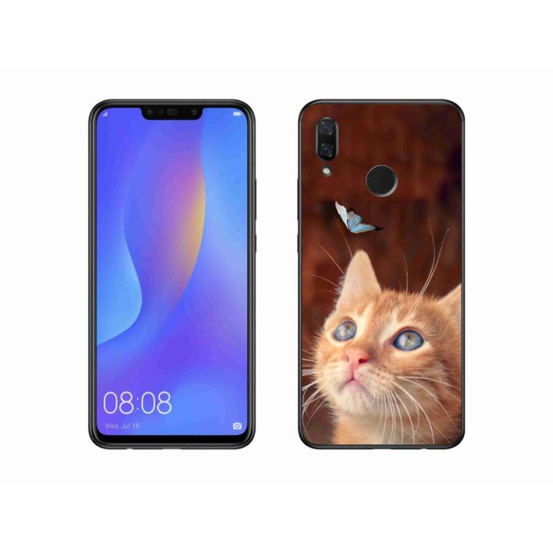 Gél borító mmCase mobil Huawei Nova 3i - pillangó és cica